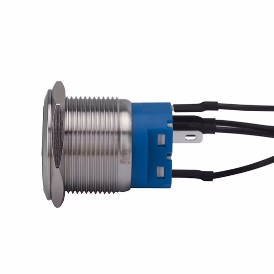 Interruttore di controllo dell'alimentazione Anello momentaneo a 5 pin LED on off Cablato Personalizza Pulsante da 22 mm a 12 volt